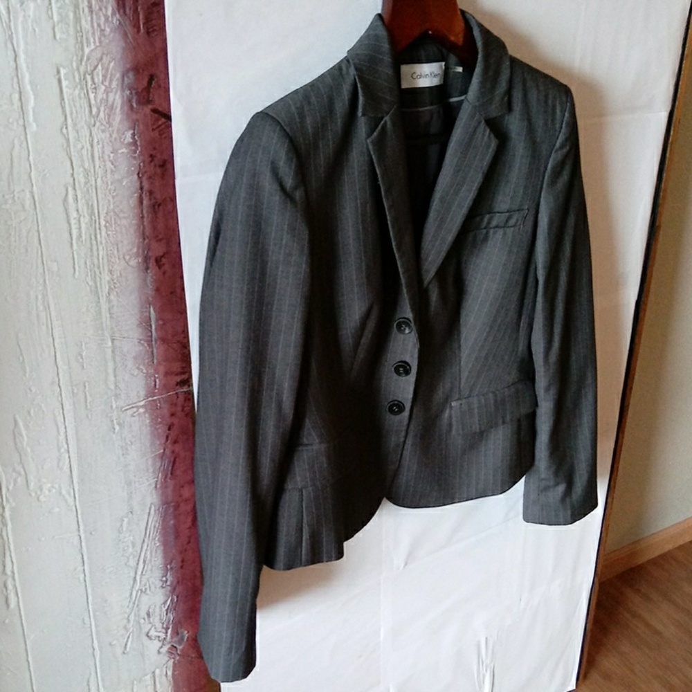 Calvin Klein Gray Blazers Size 12 - Picture 2 of 8